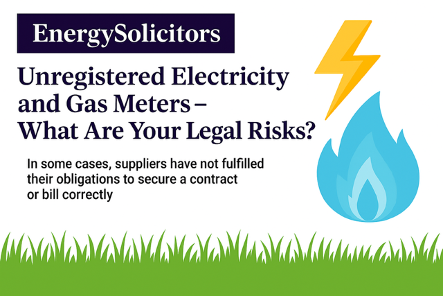 Unregistered Gas or Electricity meters – What are the legal risks?