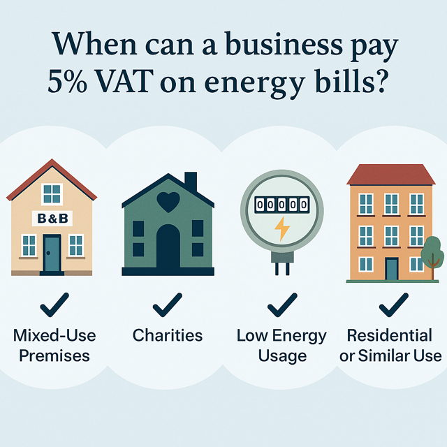 When Can a Business Pay 5 Percent VAT on Energy Bills?